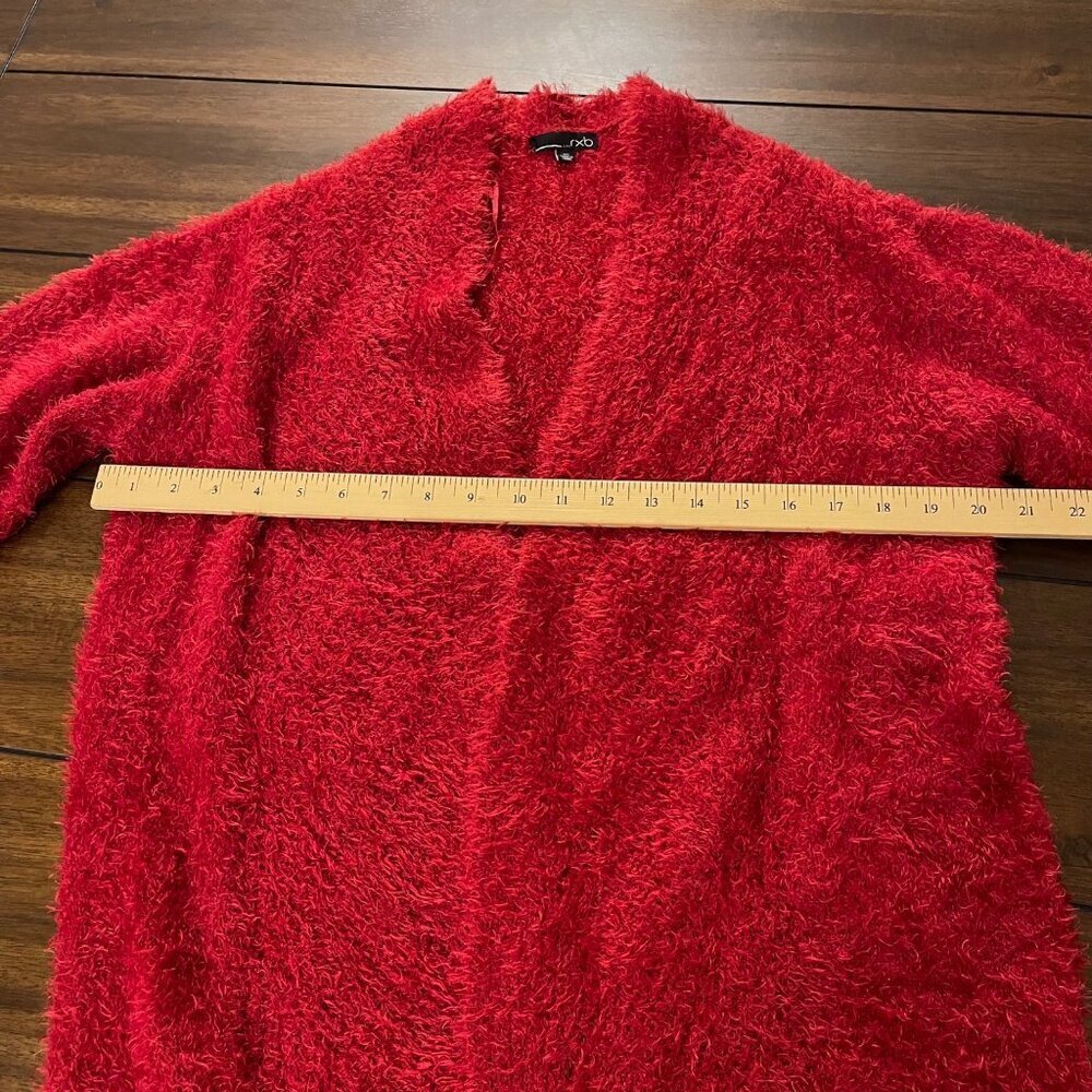 NWOT RBX Women's Longline Fuzzy Cardigan Size Xsmall Red - Picture 5 of 10